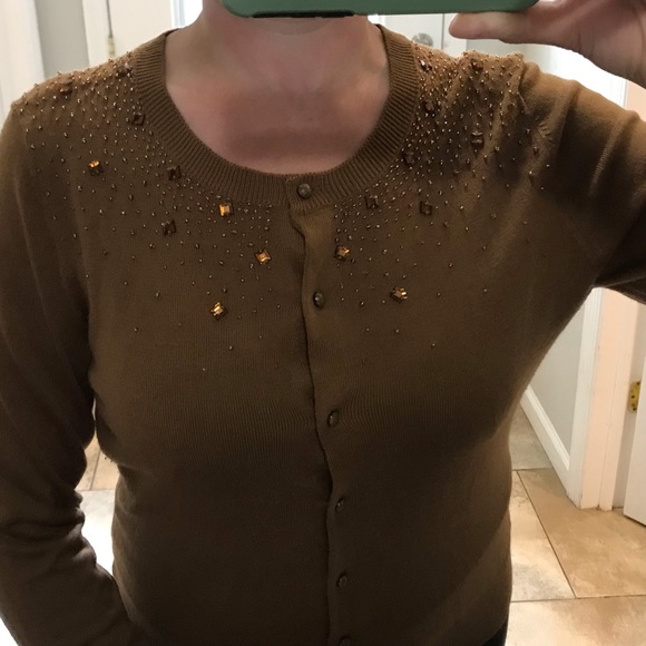 NY & Co. Vintage Cardigan Brown - Picture 1 of 9